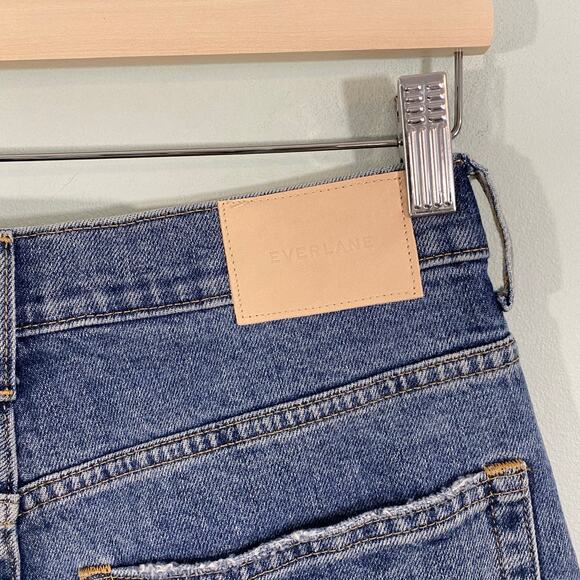 Everlane Women Blue Organic Cotton Straight Leg The Way High Jean Size 28 R - Picture 6 of 8